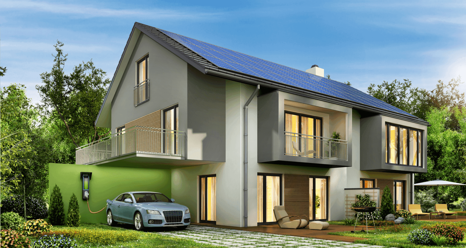 Häuser mit Solaranlage